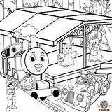 Coloring Thomas Pages Halloween Printable Train Truck Tank Engine Station Kids Drawing Tonka Tunnel Toy Color Friends Clipart Railway Garbage sketch template
