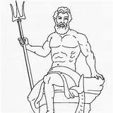 Odysseus Coloringhome Poseidon sketch template