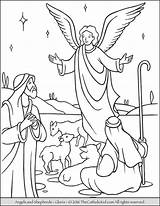 Shepherds Angels Gloria sketch template