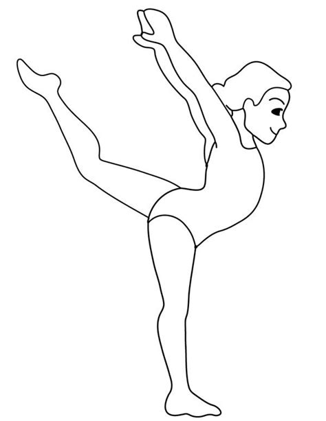 gymnastic woman gymnastic coloring page coloring pages