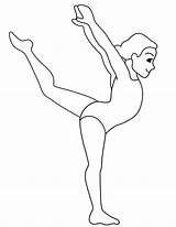Gymnastics Gymnastic Getdrawings sketch template