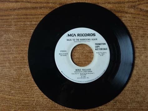 Promo 1980 Mint Exc Merle Back To The Barrooms Again I Think Ill Just