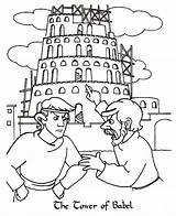 Tower Coloring Babel Argue Front Man Two sketch template