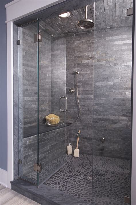 grey natural stone bathroom tiles ideas  pictures