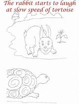 Coloring Tortoise Hare Story Pages Rabbit Racing Kids3 Comments Sketch Printable Race sketch template
