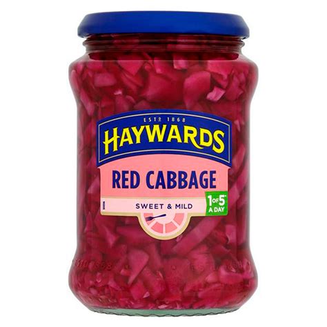 haywards red cabbage sweet mild  pickles chutneys iceland foods