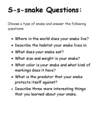 snake activities snake facts  kids snake facts activities