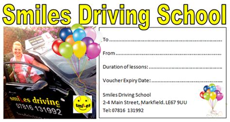 smiles driving driving lesson vouchers