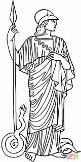 Athena Atenea Athene Ausmalbilder Atena Romanos Ausmalbild Imperio Stampare Antiga Griega Imprimir Gods Mythology Griechische sketch template