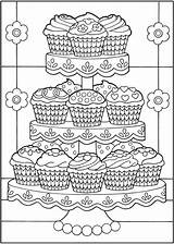 Cupcakes Volwassenen Mandala Ausmalbilder Mandalas Cakes Ausmalen Tulamama Gedeckte Geschirr Tische Malvorlagen Panques Downloaden Dover Topkleurplaat Doverpublications sketch template