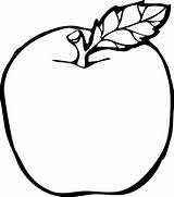 Apple Fruit Coloring Clipart Pages Clip Kids Teachers Cliparts sketch template