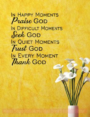 moment  god vinyl letters religious wall quotes stickers