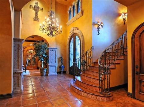 decorating  mexican talavera tile foyer staircase