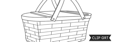 picnic basket template clipart