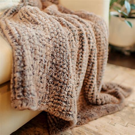 knitted faux fur throw natural fabulous furs touch  modern