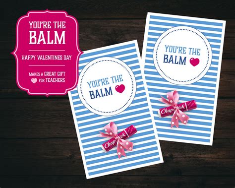 youre  balm valentines day printable gift card etsy printable