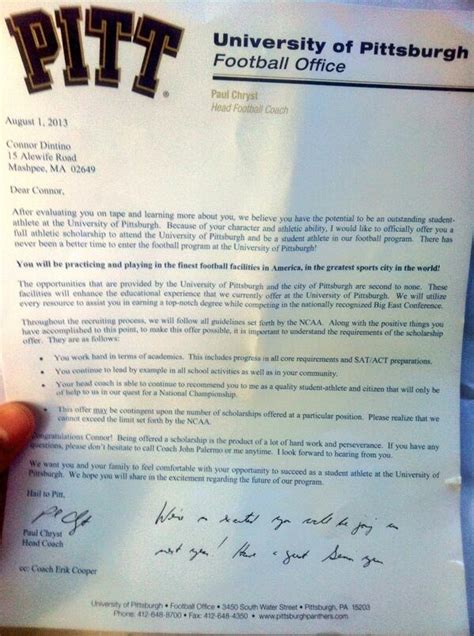 What College Football Scholarship Letters Look Like The Good Bad And