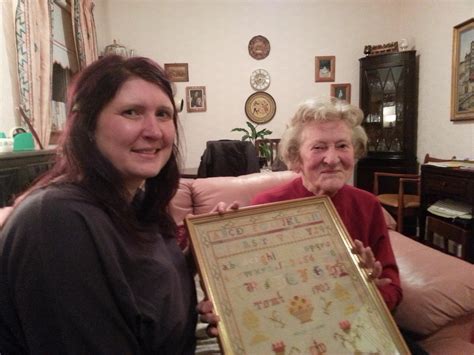 grace anne williamson ting the 111 year old sampler to 94 year old