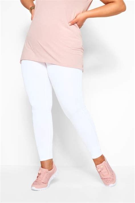 White Tummy Control Soft Touch Leggings Plus Size 14 To 36 Yours