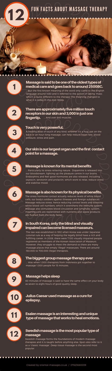 12 fun facts about massage therapy infographic massage therapy