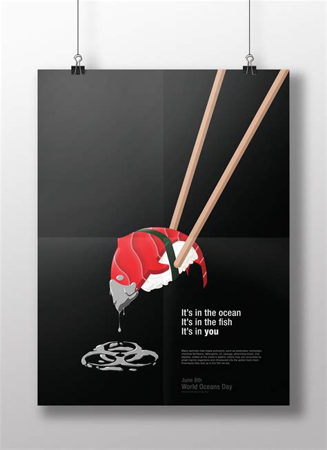poster design  illustration  effects  ocean pollution