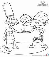 Arnold Hey Coloring Pages Gerald Agree Each Other Printable sketch template