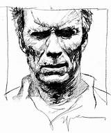 Clint Eastwood Sienkiewicz Movie Storyboard sketch template