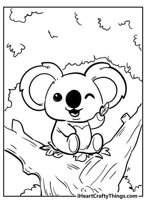 koala printable cute animal coloring pages goimages lab