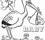 Coloring Baby Pages Stork Shower Storks Chickadee Newborn Print Printable Color Kids Getcolorings Cute Getdrawings Choose Board sketch template
