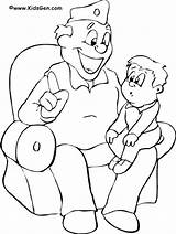 Color Father Coloring Fathersday sketch template