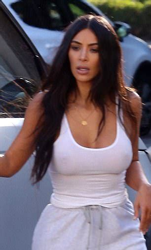 kim kardashian goes braless with white t shirt 4 photos ⋆ pandesia world