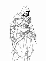 Ezio Colouring Auditore Assasins Firenze Brotherhood Dibujar Sketches Mortal Kombat sketch template