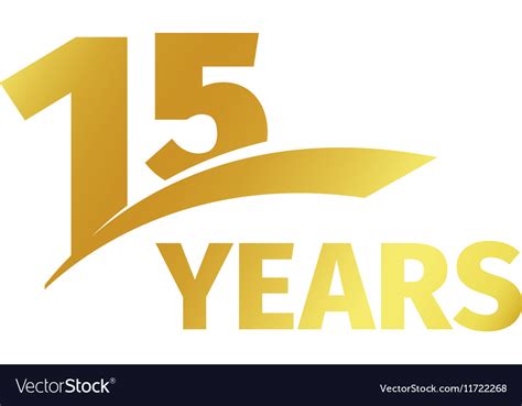 isolated abstract golden  anniversary logo  vector image