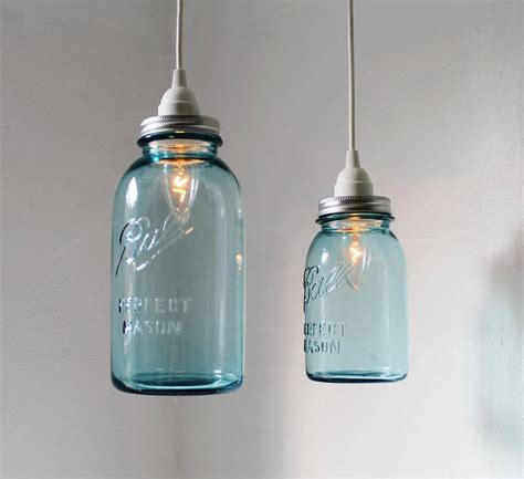15 Ideas Of Blue Mason Jar Lights Fixtures