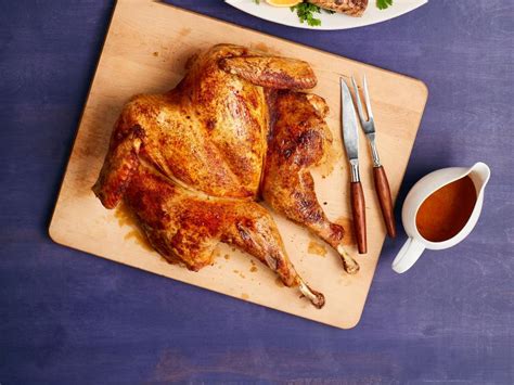 barbecue spiced spatchcocked turkey recipe food network