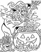 Coloring Pages Spooky Frog Witch Print sketch template