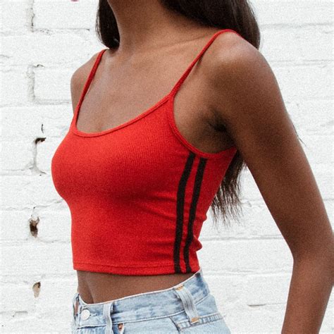 2018 sexy women crop top summer solid strap patchwork tank tops cropped