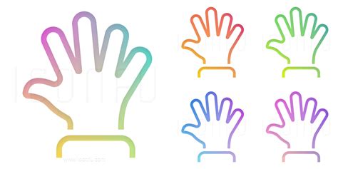 hand spread icon gradient color style iconfu