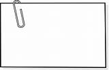 Paper Clip Clipart Notes Sticky Library sketch template