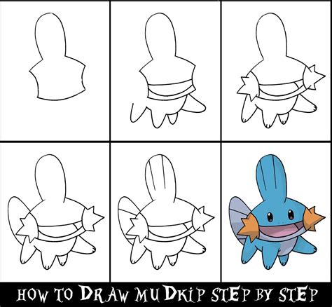 daryl hobson artwork   draw  pokemon step  step mudkip