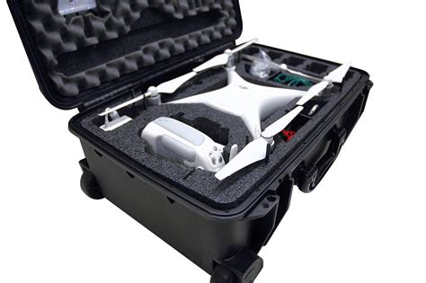 case club pre cut waterproof drone case  wheels extension handle  moisture absorbing
