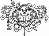 Coloring Pages Heart Locket Boutique Urban Getdrawings Embroidery Awesome Unique Threads Designs Getcolorings sketch template