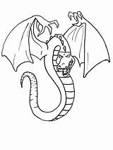 Coloring Printable Kids Dragons Hissing Flying Dragon Pages Color Ecoloringpage sketch template