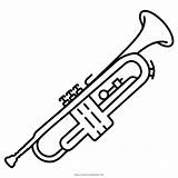 Trumpet Musical Trompeta Tromba Colorare Instrumentos Musicales Instrumento Trombeta Cobre Monocromo Ultracoloringpages Heart sketch template
