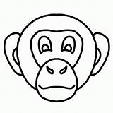 Monkey Face Coloring Drawing Animal Faces Pages Drawings Minnie Mouse Simple Draw Animals Cartoon Wild Pig Angry Getdrawings Popular Paintingvalley sketch template