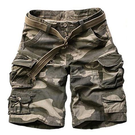 2016 camouflage camo cargo military shorts casual men cotton loose