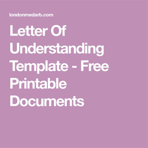 letter  understanding template  printable documents templates