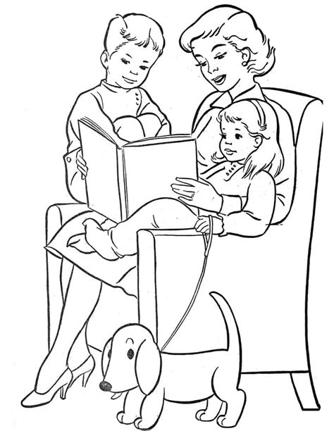 mom  kids coloring page  printable coloring pages  kids