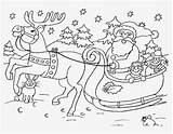 Santa Sleigh Coloring Claus Pages Pngkey Colouring sketch template