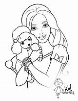 Barbie Coloring Pages Ken Drawing Easy Girls Kids Print Princess Cartoon Printable Face Color Puppy Dolls Getdrawings Portrait Getcolorings Excellent sketch template